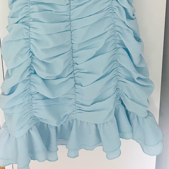 Lucy in the Sky Blue Ruffle Homecoming Dress Large - Picture 2 of 3